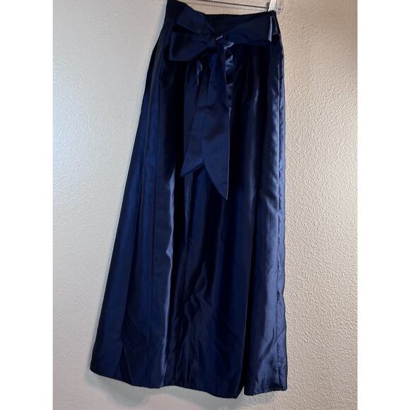 NIKKI ITALY Size 13 Maxi Skirt with Waist Tie Blue - Picture 6 of 10